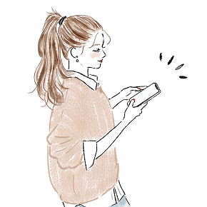 学生がスキマ時間で収入を得ているイメージ